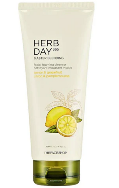 THEFACESHOP HERBDAY 365 MASTERBLENDING FOAMING CLEANSER LEMON