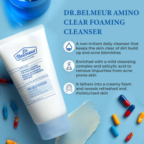 Dr.Belmeur Amino Clear Foaming Cleanser For Acne-Prone Skin – 150ml