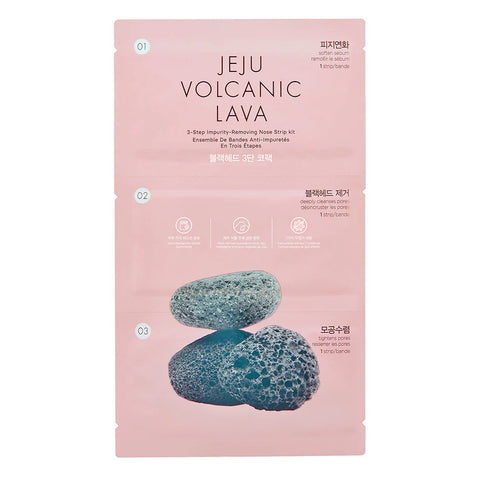 The Face Shop Jeju Volcanic Lava 3Step Impurity Removing Nose Strip Kit 2020-1EA