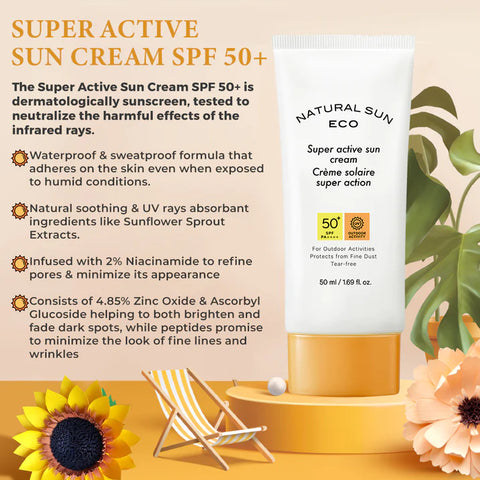 The Face Shop Natural Sun Eco Super Active Sun Cream Spf 50+Pa++++ (50ml)