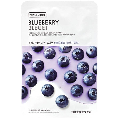 The Face Shop Real Nature Mask Sheet Blueberry – 20g