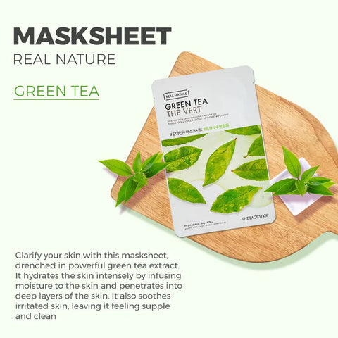 THE FACE SHOP REAL NATURE GREEN TEA FACE MASK