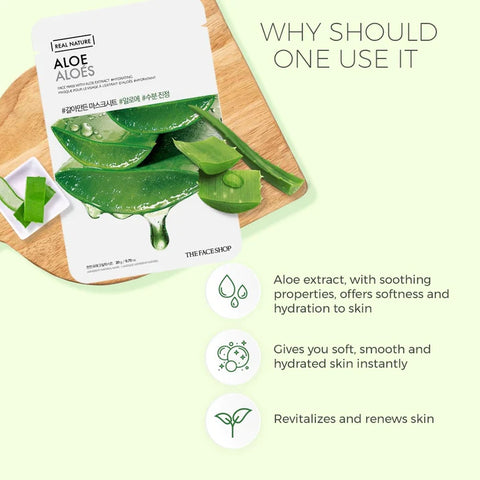 The Face Shop Real Nature Mask Sheet Aloe 2017 – 20g