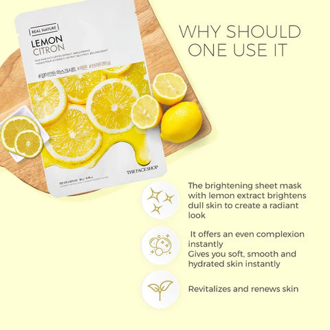 The Face Shop Real Nature Mask Sheet Lemon – 20g