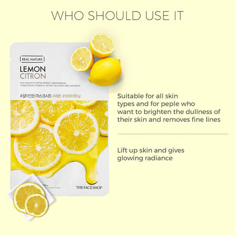 The Face Shop Real Nature Mask Sheet Lemon – 20g