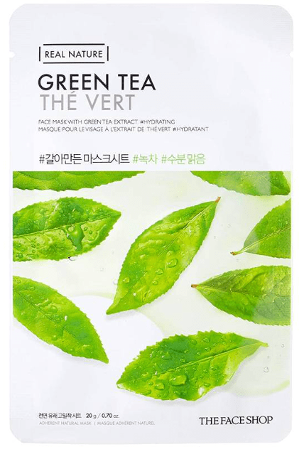 THE FACE SHOP REAL NATURE GREEN TEA FACE MASK