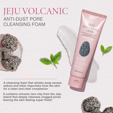 The Face Shop Jeju Volcanic Lava Anti Dust Pore Cleansing Foam – 140ml