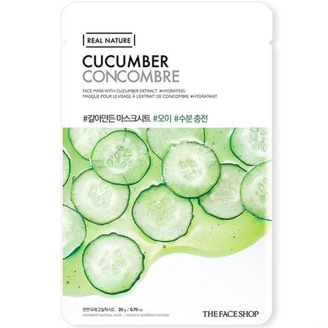 The Face Shop Real Nature Cucumber Face Mask – 20g