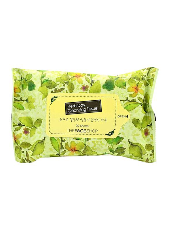 Herb Day Cleansing Wipes (20Wipes) The Face Shop