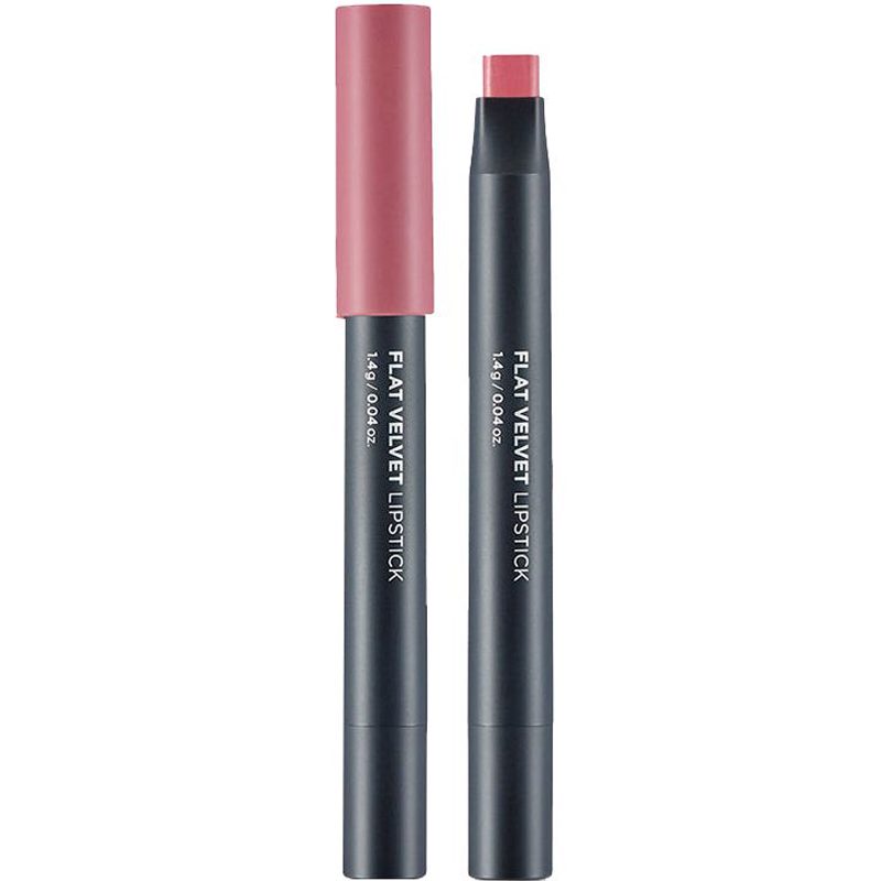 Flat Velvet Lipstick Pk03 Fluffy Pink The Face Shop