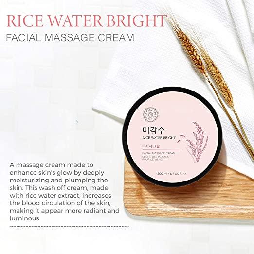 The Face Shop Rice Water Bright Facial Massage Cream – 200ml The Face Shop