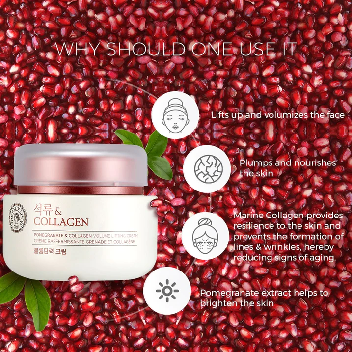 The Face Shop Pomegranate and Collagen Volume Lifting Cream – 100ml/3.3US fl.oz. The Face Shop