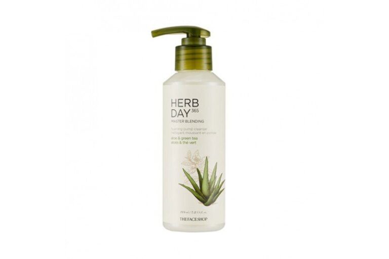 Herb Day 365 Master Blending Foaming Pump Cleanser Aloe & Green Tea The Face Shop