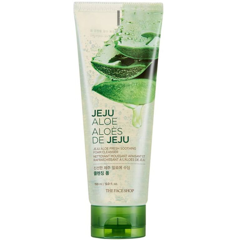 The Face Shop Jeju Aloe Fresh Soothing Foam Cleanser – 150ml The Face Shop