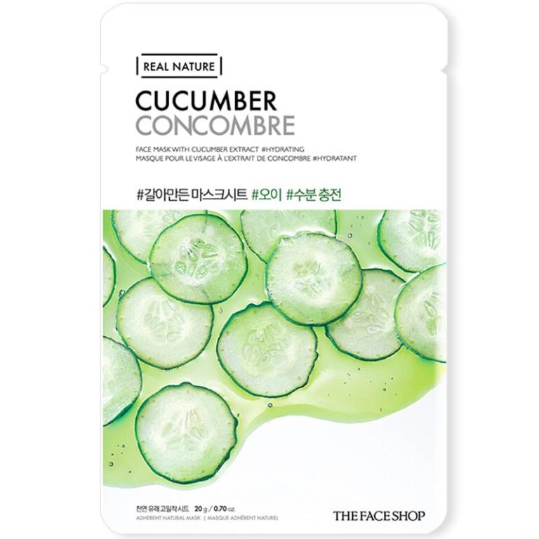 The Face Shop Real Nature Cucumber Face Mask – 20g The Face Shop