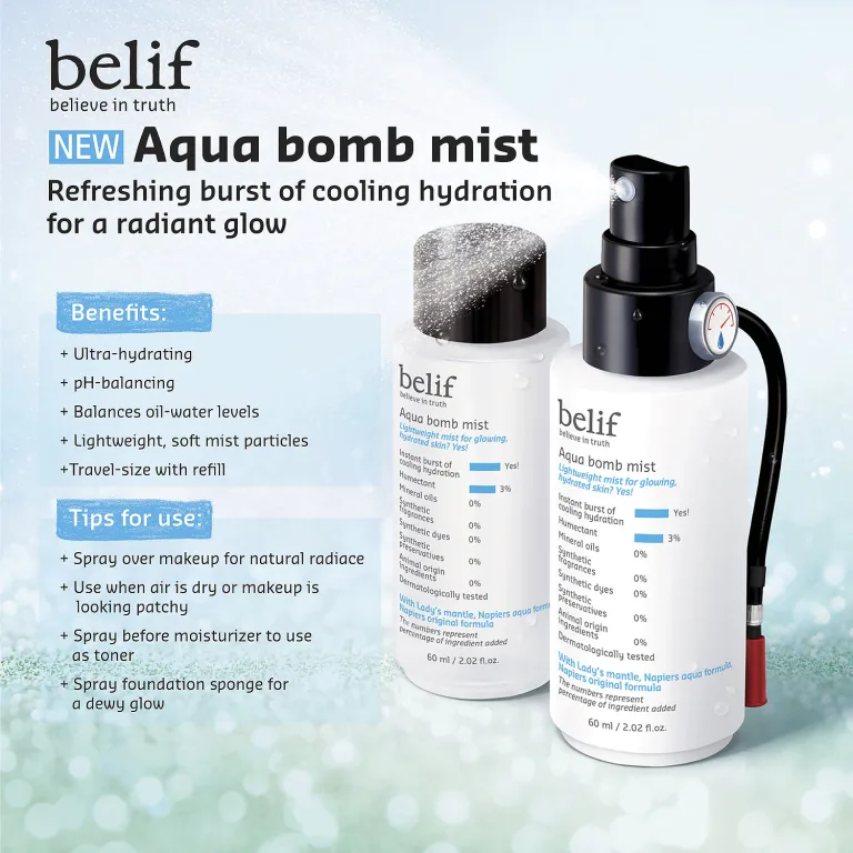 Belif Aqua Bomb Mist – 60ml The Face Shop