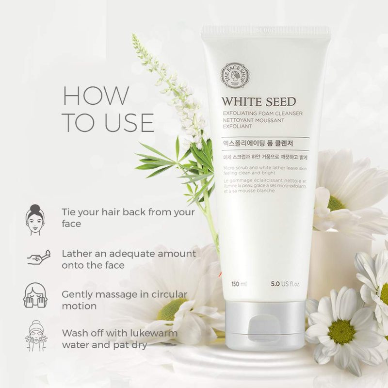 White Seed Exfoliating Cleansing Foam The Face Shop
