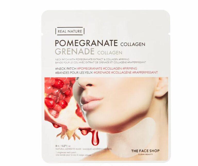 Real Nature Neck Patch Pomegranate Collagen The Face Shop